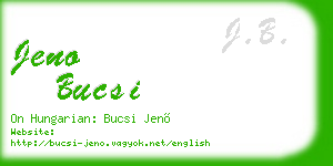 jeno bucsi business card